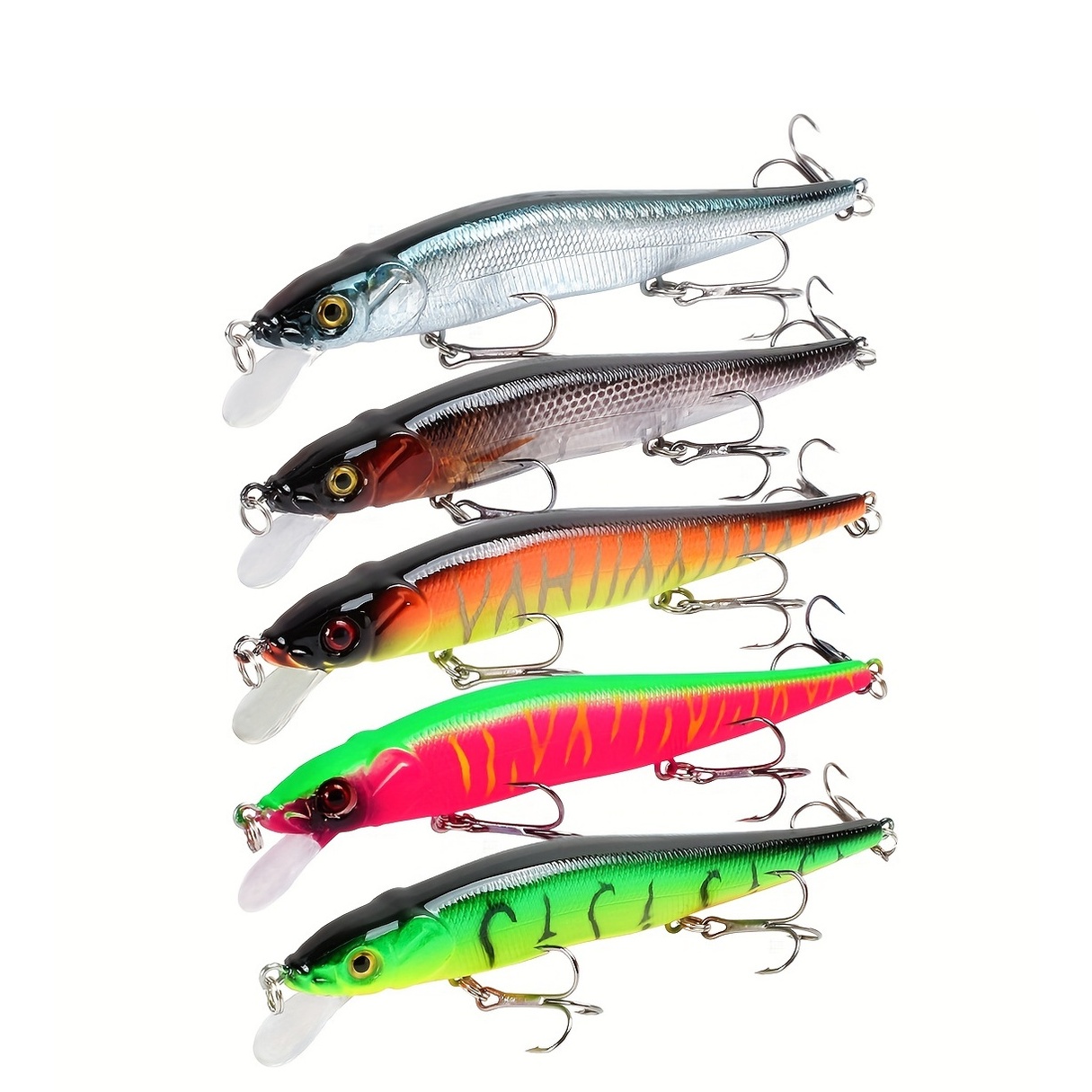 1pc Minnow Fishing Lure Isca Artificial Hard Bait 115mm/ 4.52in /14g Trolling Wobblers on Pike Crankbait Pesca Carp Peche Tackle