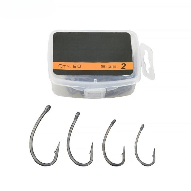 High Carbon Coated Stainless Steel Barbed Carp Fishing Hooks-USA Fish Bait
