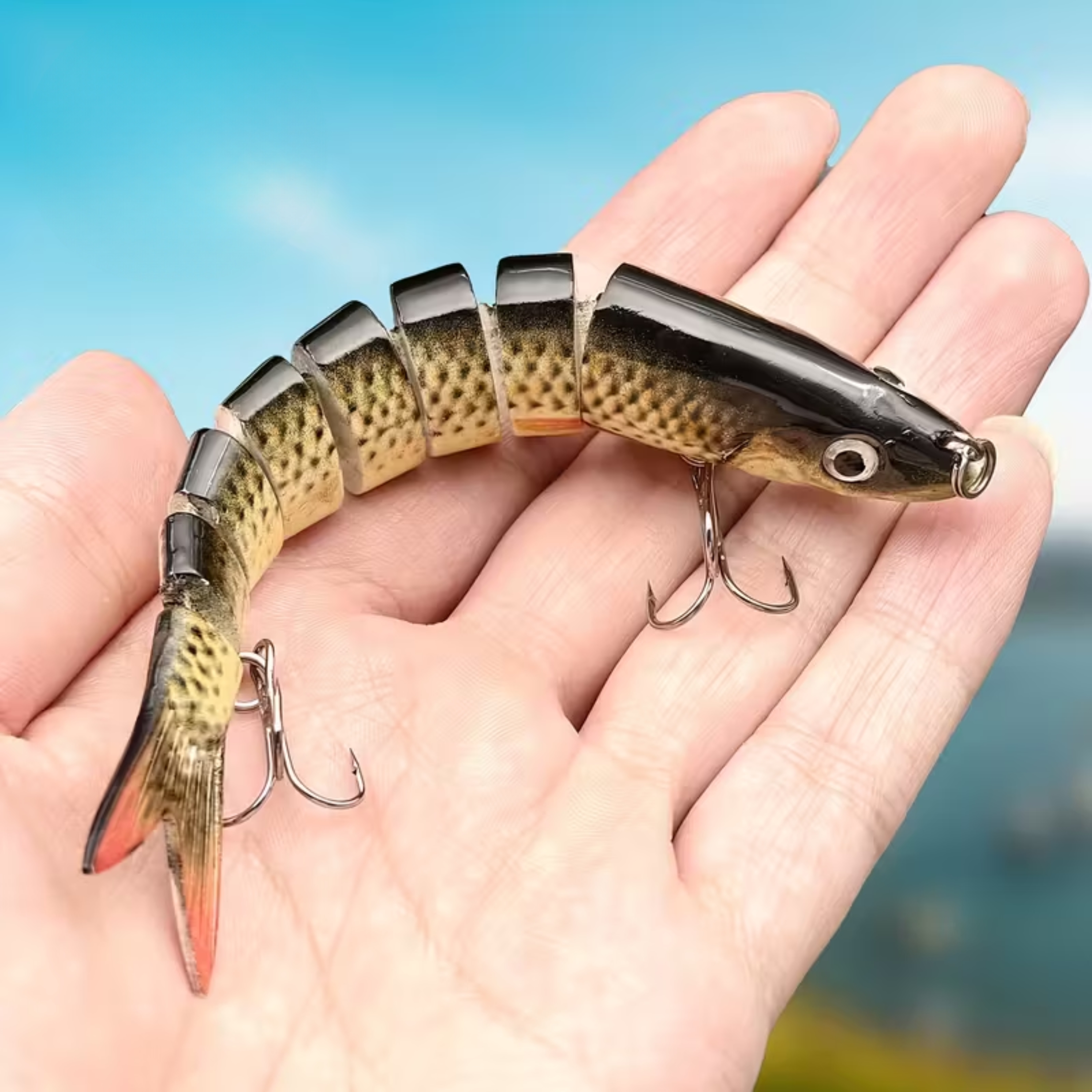 Fishing Lures Multi Jointed Swimbait Crankbait Slow Sinking Bionic Artificial Bait Freshwater Saltwater Trout Bass