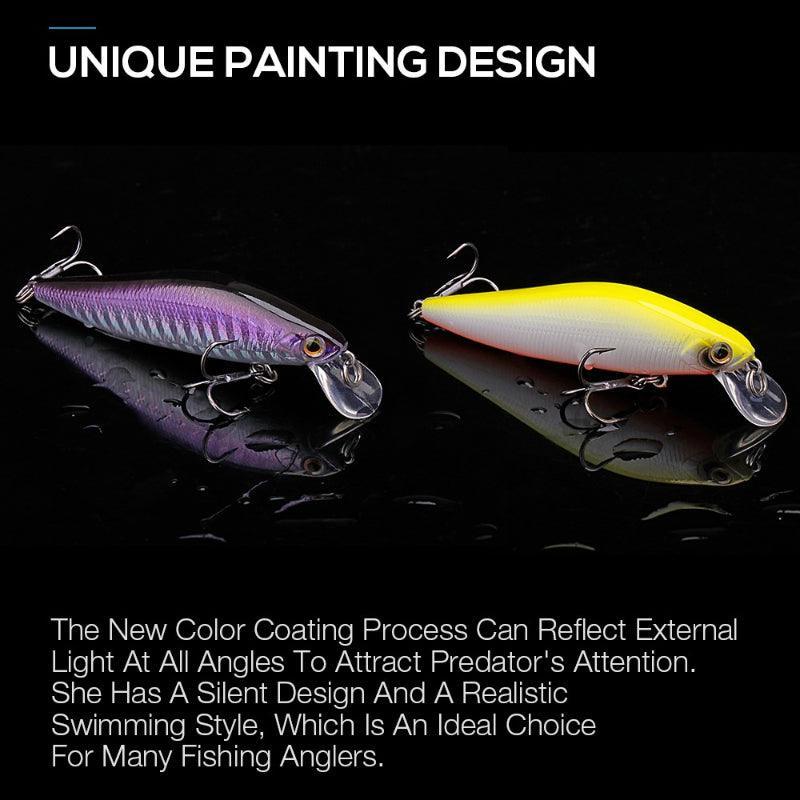 5Pcs 90MM 10G Silent Sinking Minnow Lures Crankbaits Fishing Set-USA Fish Bait