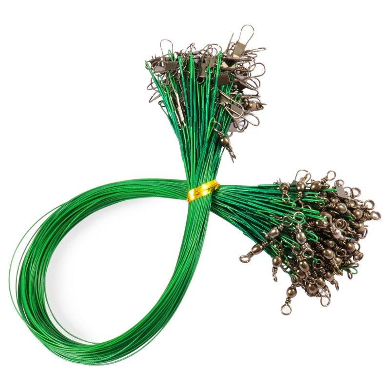 Leader Fishing Line Antirust Stainless Steel Wire With Rolling Swivels - USA Fish Bait
