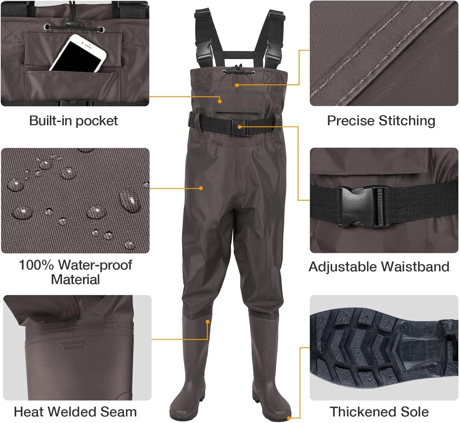 Waterproof Bootfoot Design Wader For Outdoor Activities - USA Fish Bait