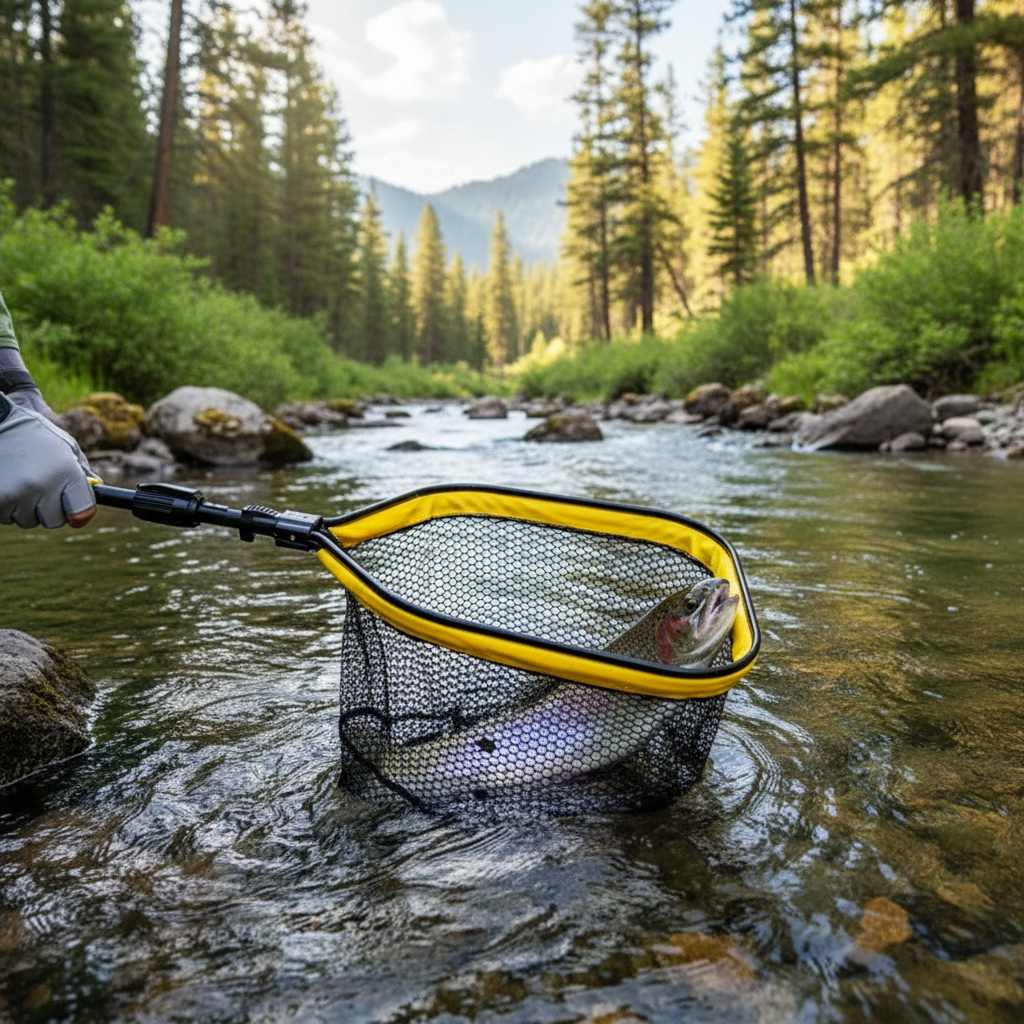 Floating Folding Telescopic Fishing Landing Net With EVA Foam Handle