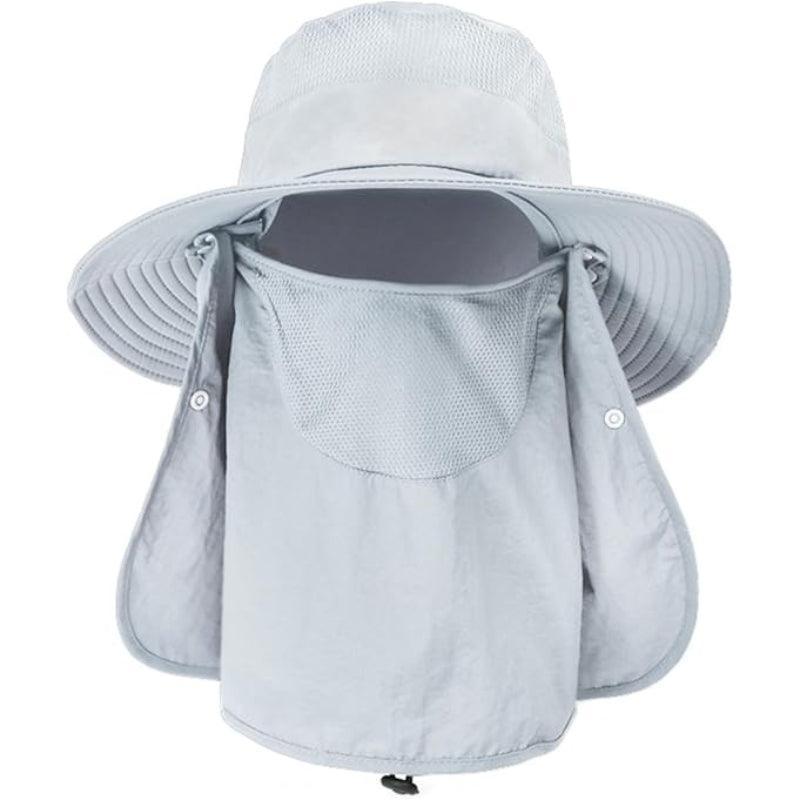 Detachable Wide Brim Fishing Hat – UPF 50+ Sun Shield & Comfort-USA Fish Bait