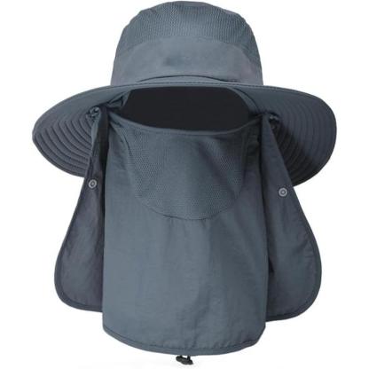 Detachable Wide Brim Fishing Hat – UPF 50+ Sun Shield & Comfort-USA Fish Bait