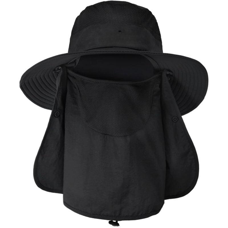 Detachable Wide Brim Fishing Hat – UPF 50+ Sun Shield & Comfort-USA Fish Bait