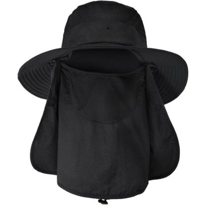 Detachable Wide Brim Fishing Hat – UPF 50+ Sun Shield & Comfort-USA Fish Bait