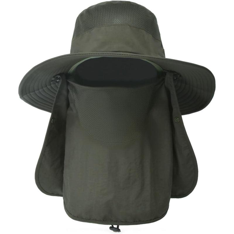 Detachable Wide Brim Fishing Hat – UPF 50+ Sun Shield & Comfort-USA Fish Bait