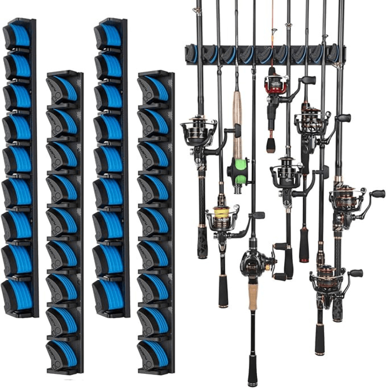 Fishing Rod Holder Mounted Storage Rack For Fishing Gear Organization-USA Fish Bait