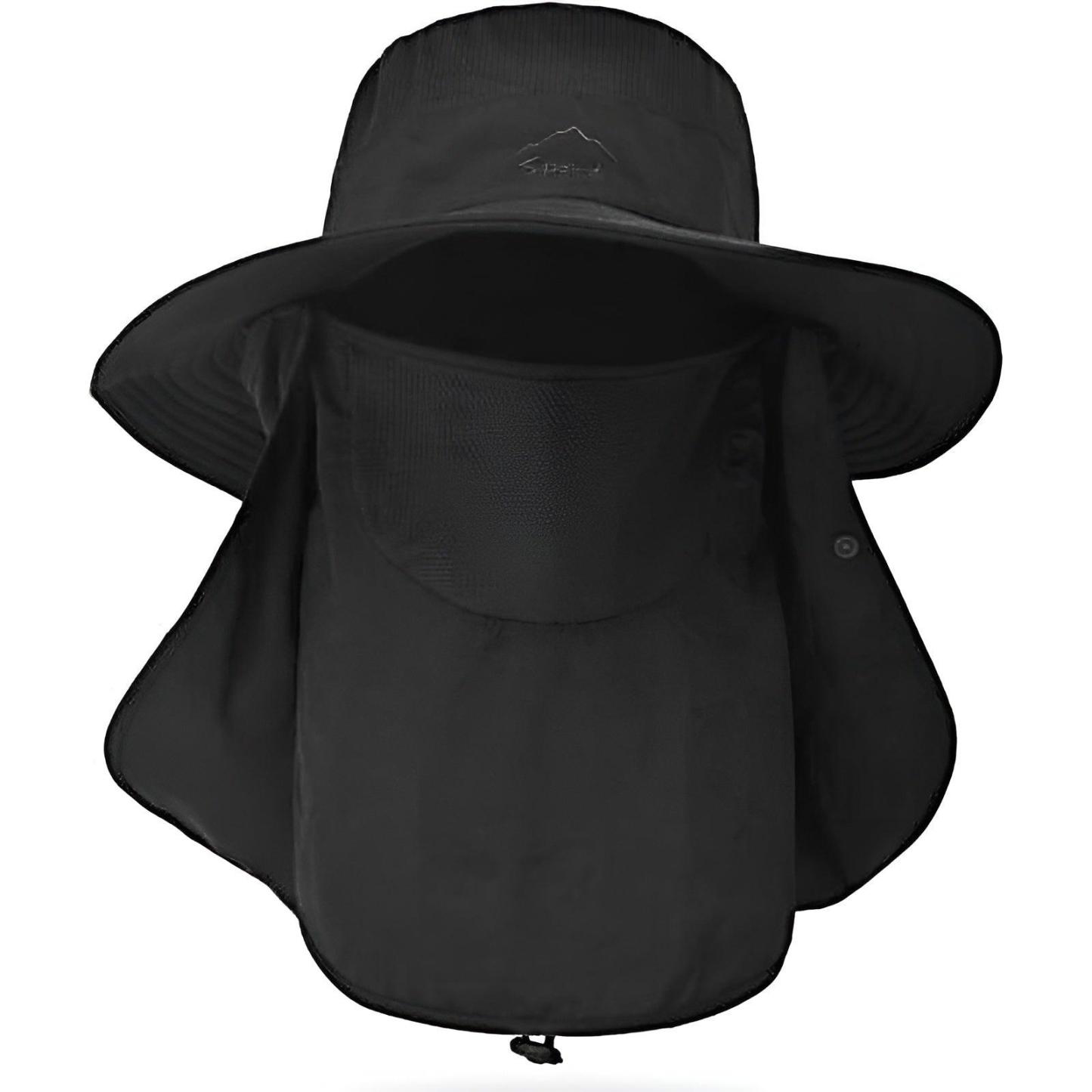 Outdoor Wide Brim Hat With Detachable Cover And Flap-USA Fish Bait