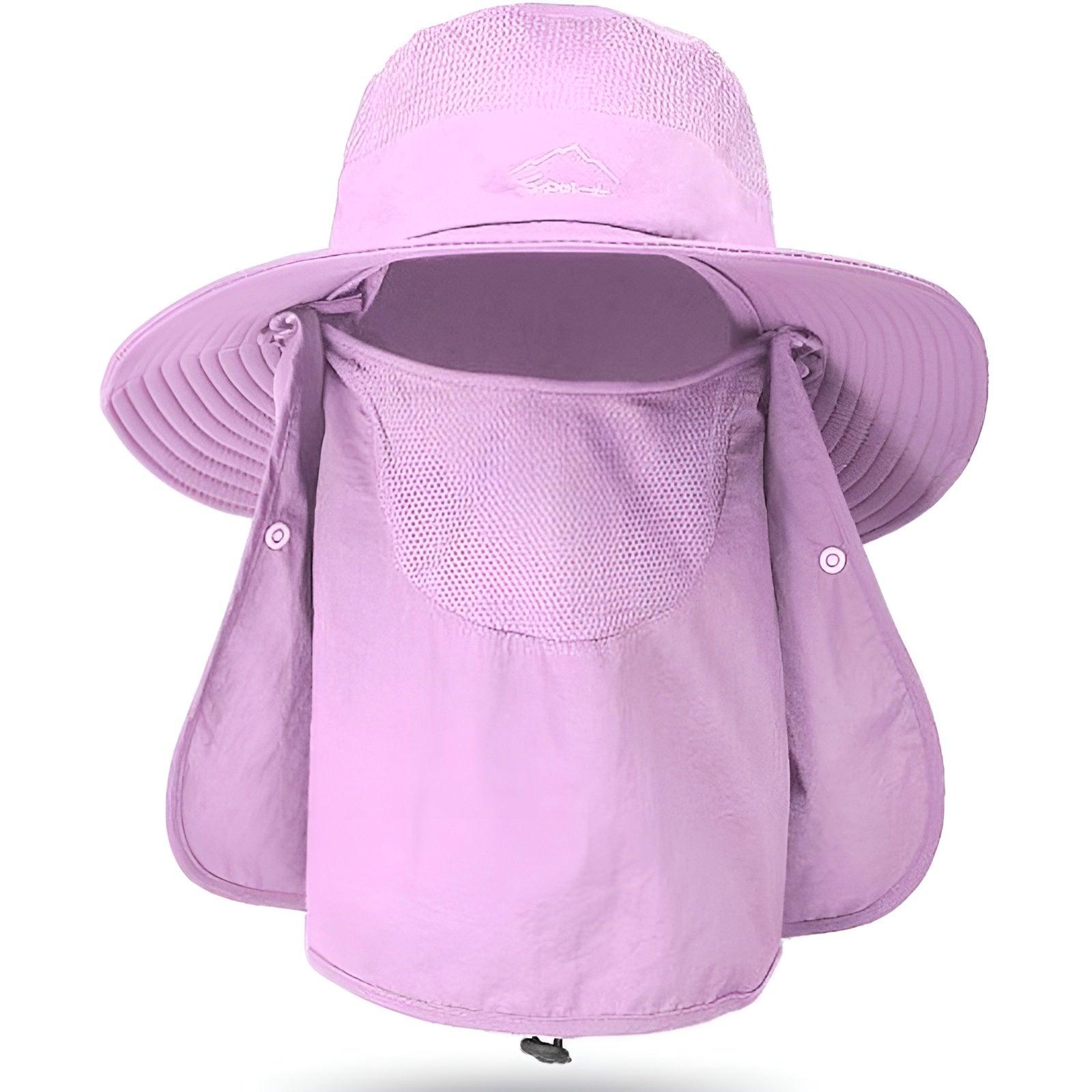 Outdoor Wide Brim Hat With Detachable Cover And Flap-USA Fish Bait