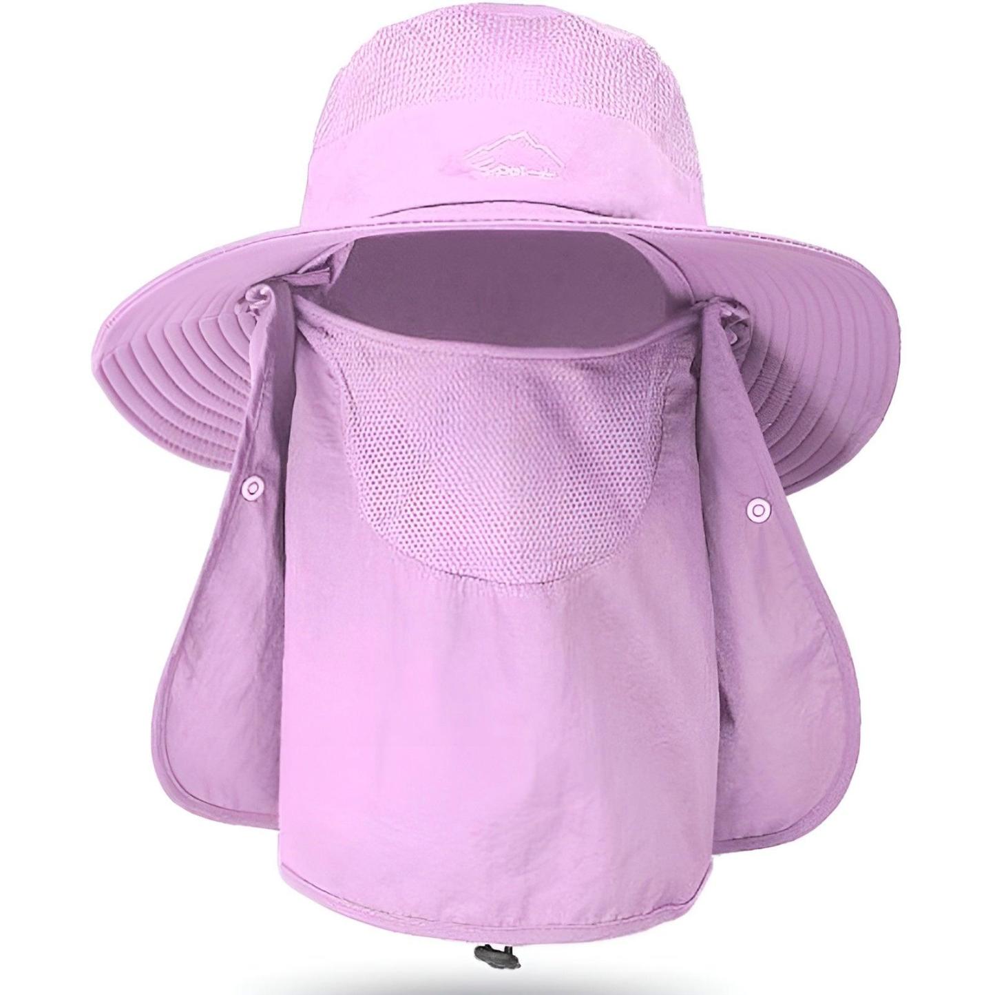 Outdoor Wide Brim Hat With Detachable Cover And Flap-USA Fish Bait