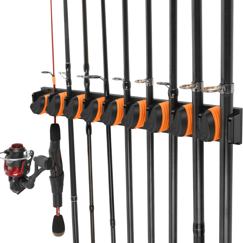 Fishing Rod Holder Mounted Storage Rack For Fishing Gear Organization-USA Fish Bait
