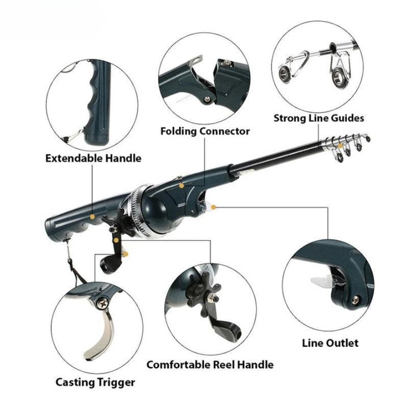 Foldable Fishing Rod Compact-USA Fish Bait