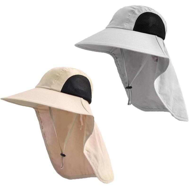 Pack of 2 Foldable Outdoor Hat Outdoor Hats for Sun Protection-USA Fish Bait