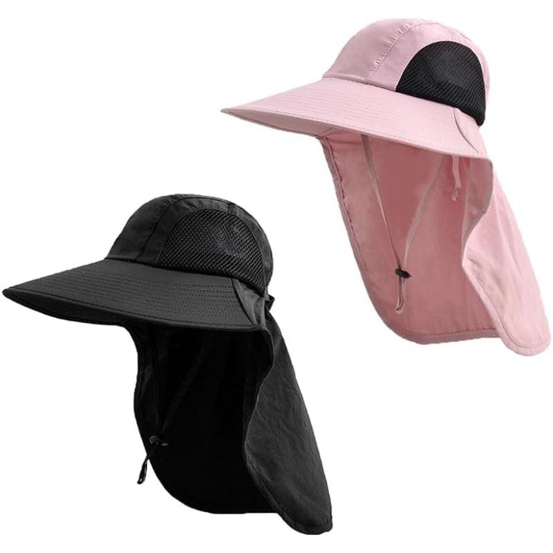 Pack of 2 Foldable Outdoor Hat Outdoor Hats for Sun Protection-USA Fish Bait