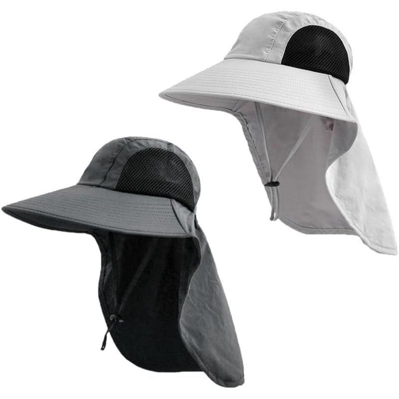 Pack of 2 Foldable Outdoor Hat Outdoor Hats for Sun Protection-USA Fish Bait