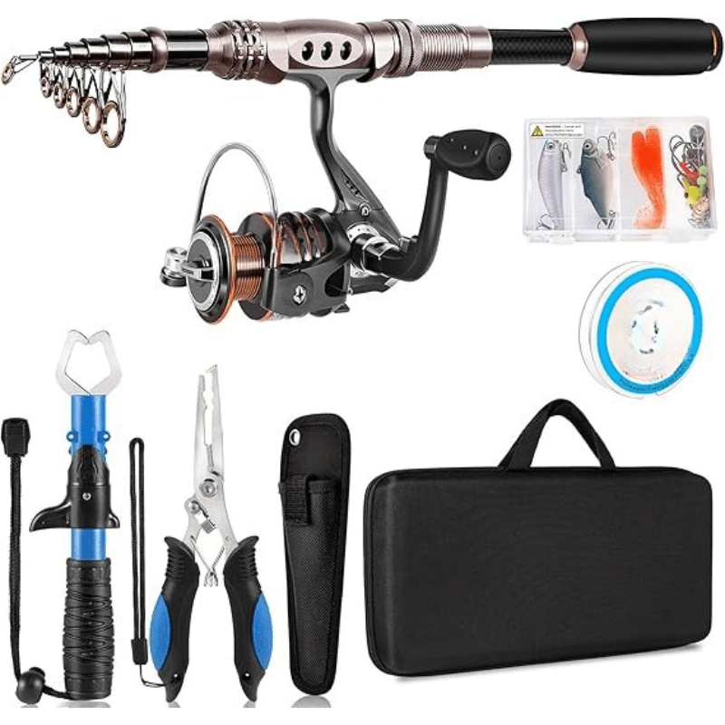 Telescopic Fishing Rod - Reel Combo Kit - For Freshwater Fishing-USA Fish Bait