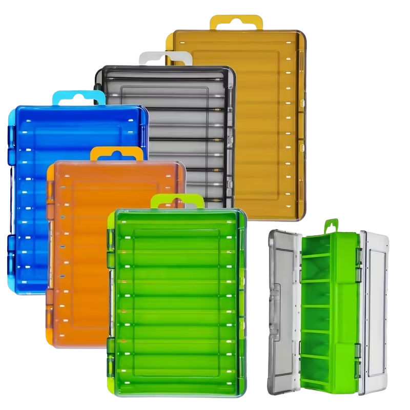 Double Sided Portable Fishing Tackle Box For Hooks, Lures, And Baits - Fishing Accessories Organizer