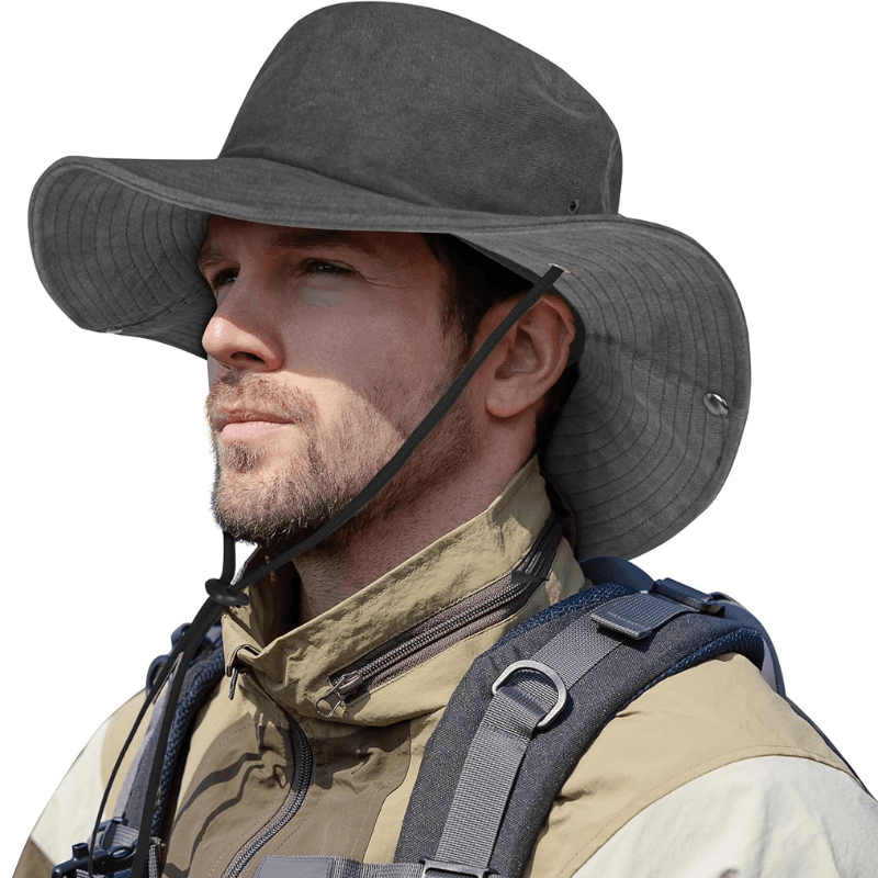 Western Style Cowboy Hat - With Adjustable Strap-USA Fish Bait