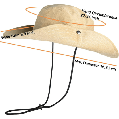 Western Style Cowboy Hat - With Adjustable Strap-USA Fish Bait
