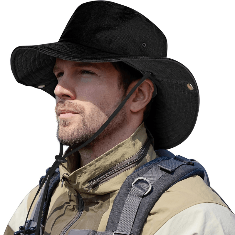 Western Style Cowboy Hat - With Adjustable Strap-USA Fish Bait