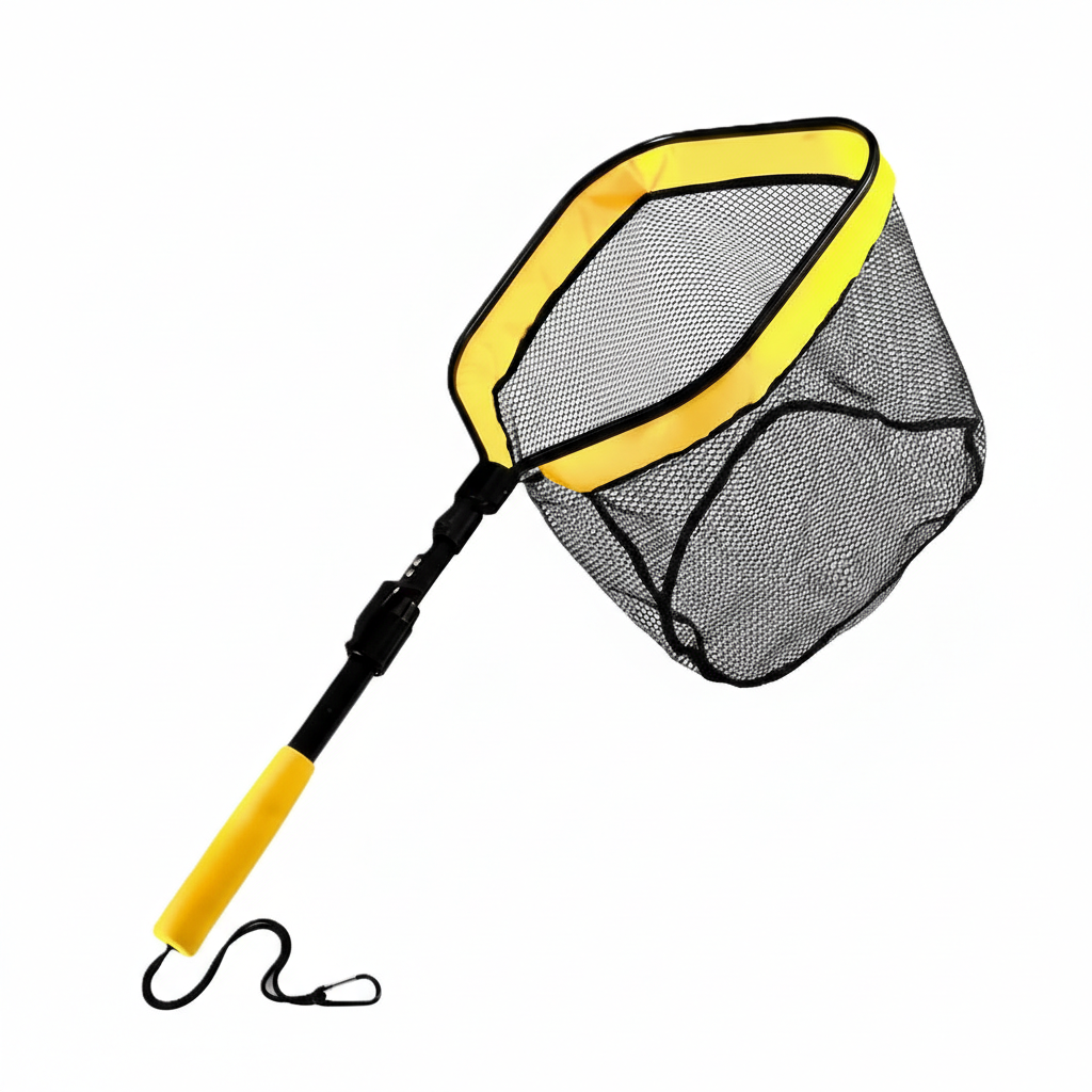 Floating Telescopic Fishing Net With EVA Foam Foldable Handle