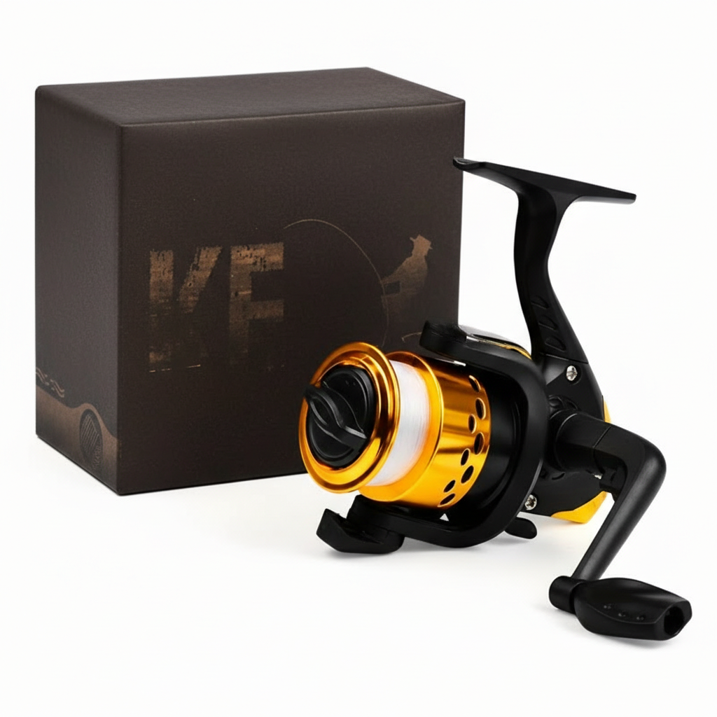 1pc Fishing Reel with a Gear Ratio of 5.2:1, Includes Fishing Line, Suitable for Portable Angling Equipment