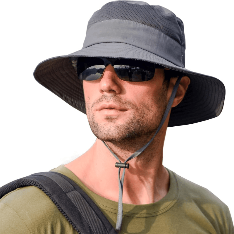 Wide Brim Design Foldable Fishing Hat-USA Fish Bait