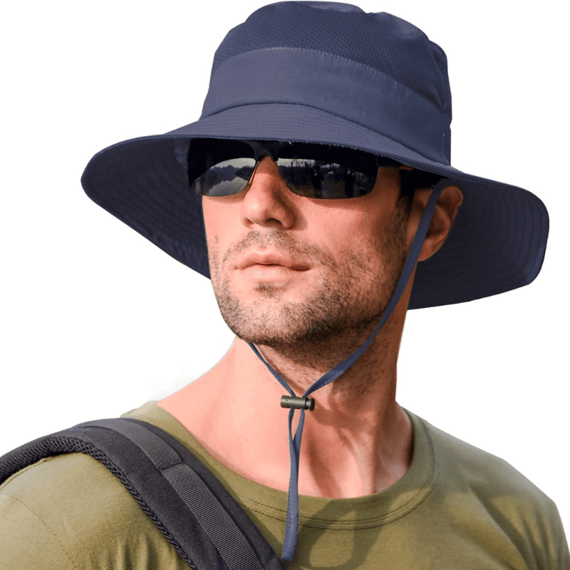 Wide Brim Design Foldable Fishing Hat-USA Fish Bait