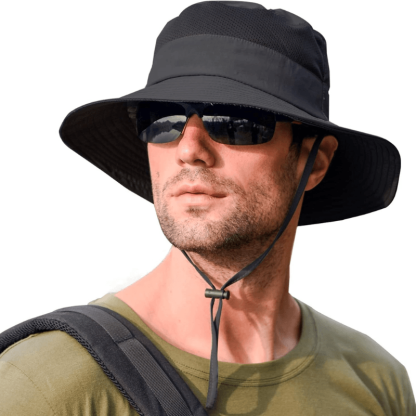 Wide Brim Design Foldable Fishing Hat-USA Fish Bait