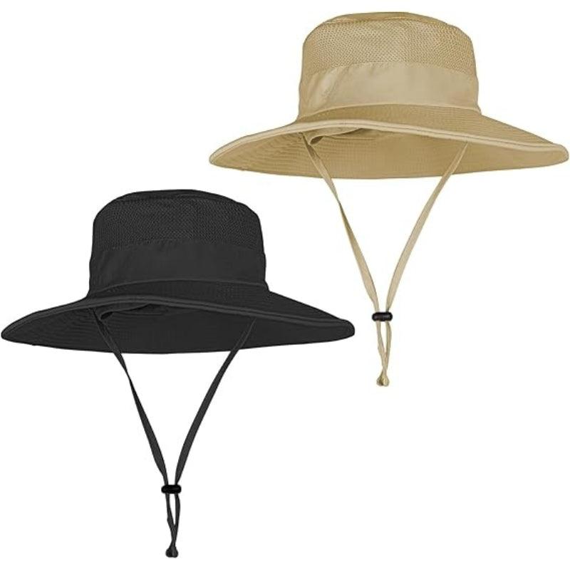 Pack Of 2 Wide Brim Foldable And Lightweight Foldable Fishing Hat-USA Fish Bait