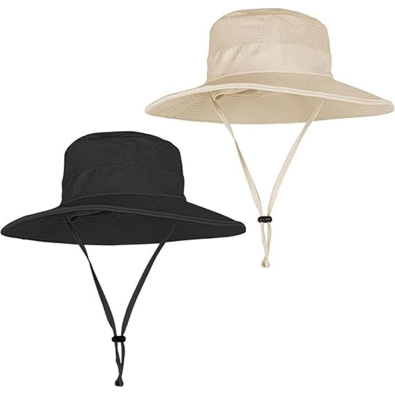 Pack Of 2 Wide Brim Foldable And Lightweight Foldable Fishing Hat-USA Fish Bait
