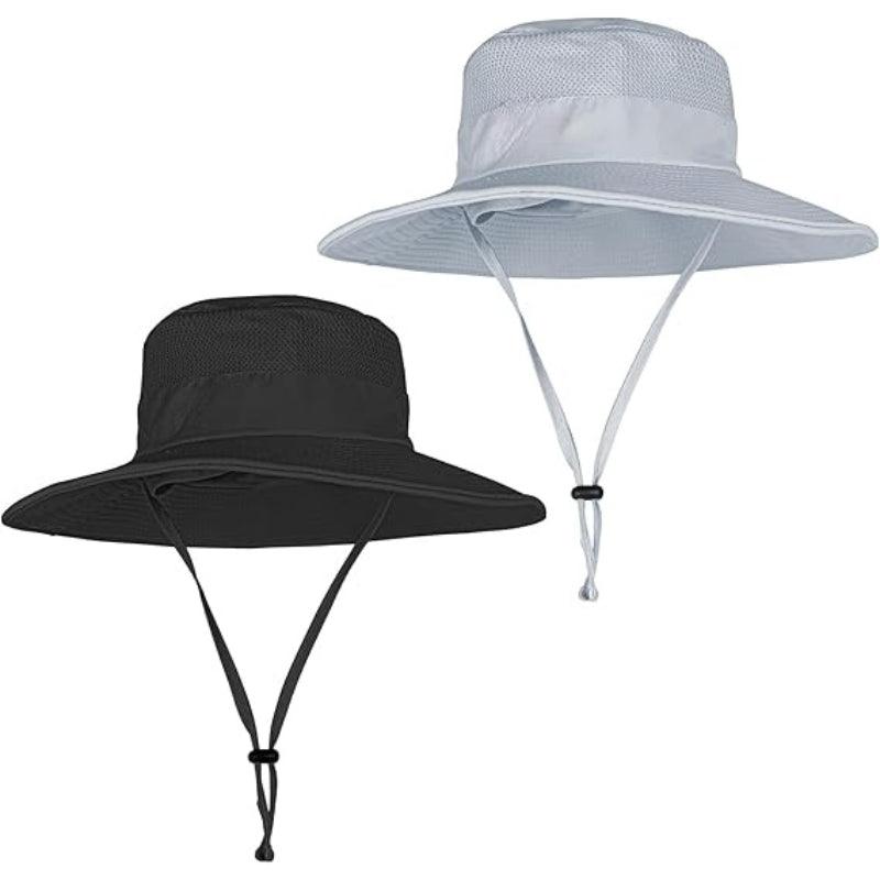 Pack Of 2 Wide Brim Foldable And Lightweight Foldable Fishing Hat-USA Fish Bait
