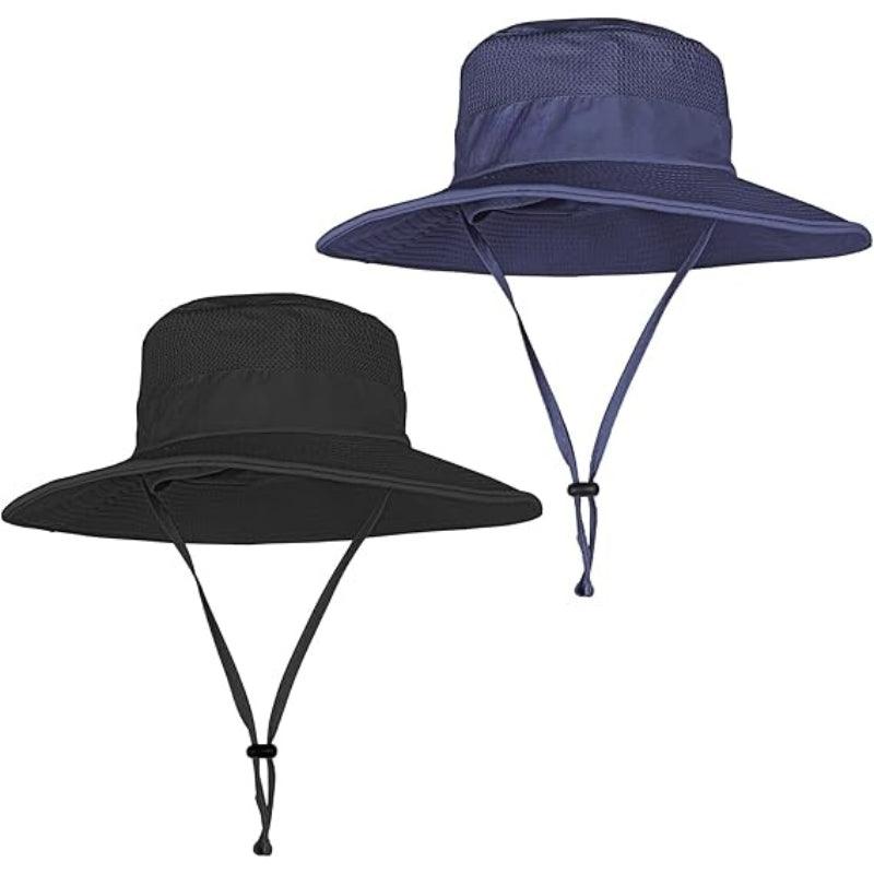 Pack Of 2 Wide Brim Foldable And Lightweight Foldable Fishing Hat-USA Fish Bait