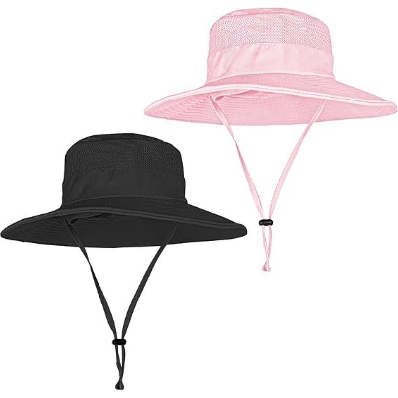 Pack Of 2 Wide Brim Foldable And Lightweight Foldable Fishing Hat-USA Fish Bait