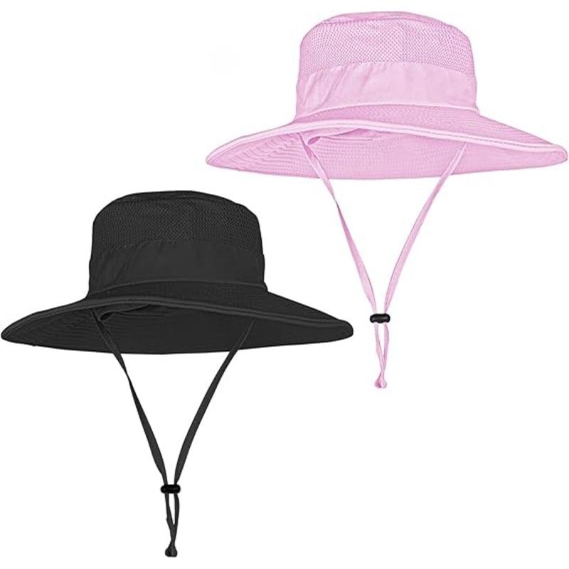 Pack Of 2 Wide Brim Foldable And Lightweight Foldable Fishing Hat-USA Fish Bait
