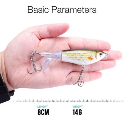 8CM 14G Topwater Whopper Popper Lures-USA Fish Bait