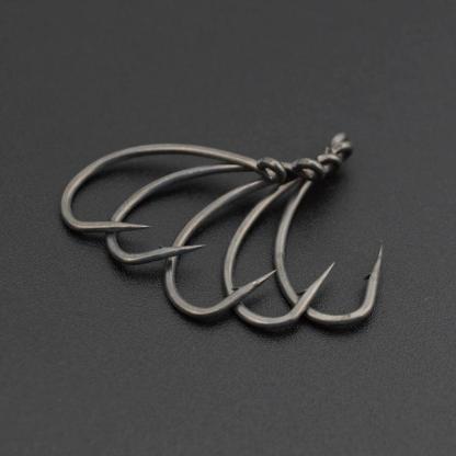 High Carbon Coated Stainless Steel Barbed Carp Fishing Hooks-USA Fish Bait