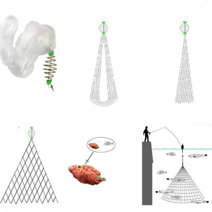 Multi Size Fishing Net Trap - USA Fish Bait