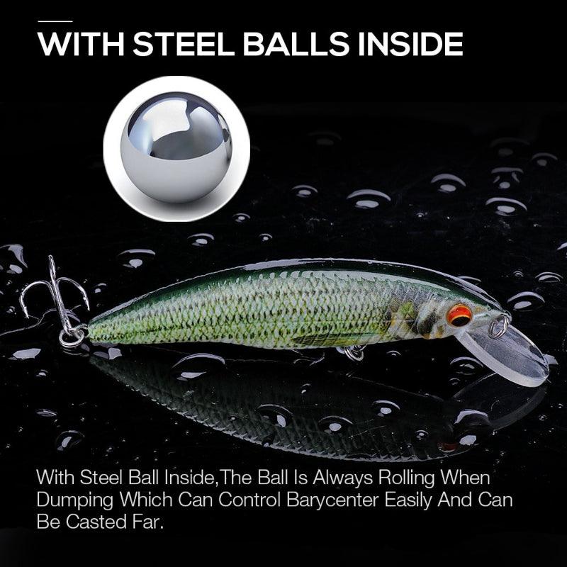 Black Minnow Fishing Lures-USA Fish Bait