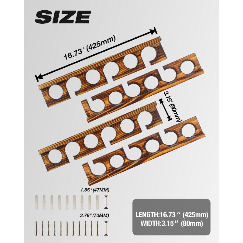 Wall And Ceiling Mounted Wooden Rod Rack For Fishing Gear Storage - USA Fish Bait