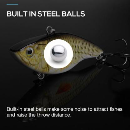 7CM 18G Winter Sinking Rattling Vibes Lure Set - USA Fish Bait