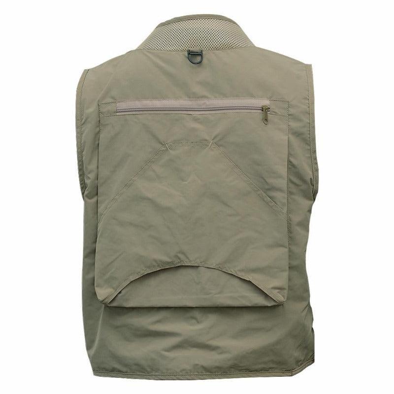Outdoor Multi-Pocket Fishing Vest-USA Fish Bait