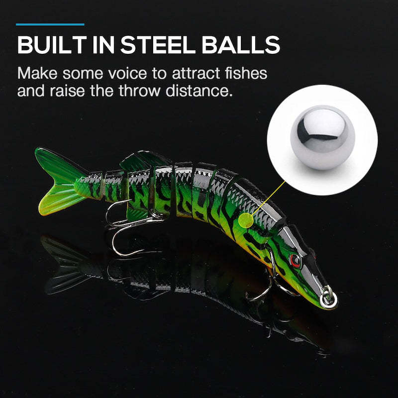 Segment Jointed Pike Lure-USA Fish Bait