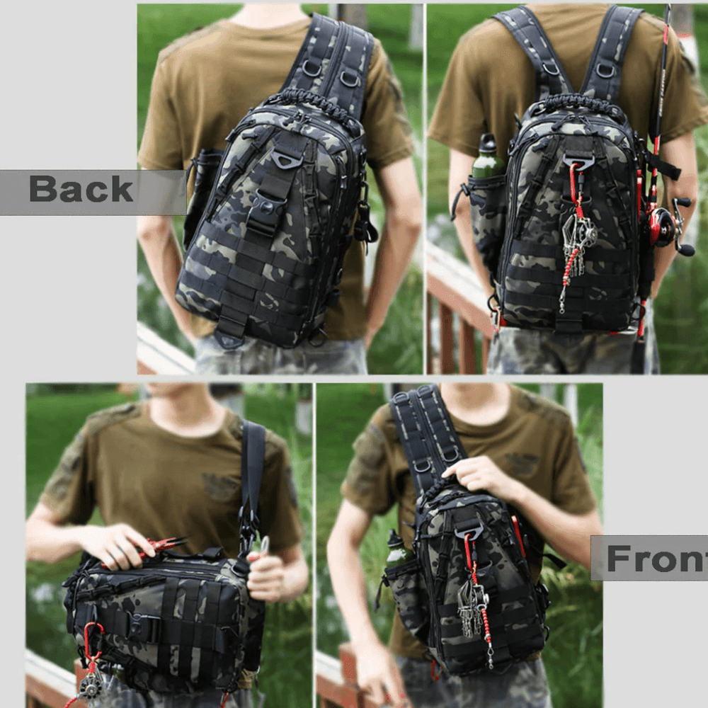 Fishing Tackle Backpack With Rod Holder - USA Fish Bait