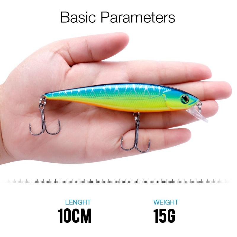 Holographic Floating Minnow Crankbait-USA Fish Bait