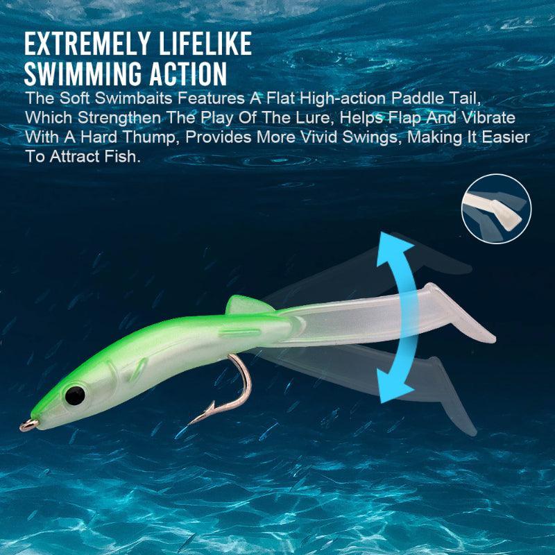 Artificial Soft Eel Lures-USA Fish Bait