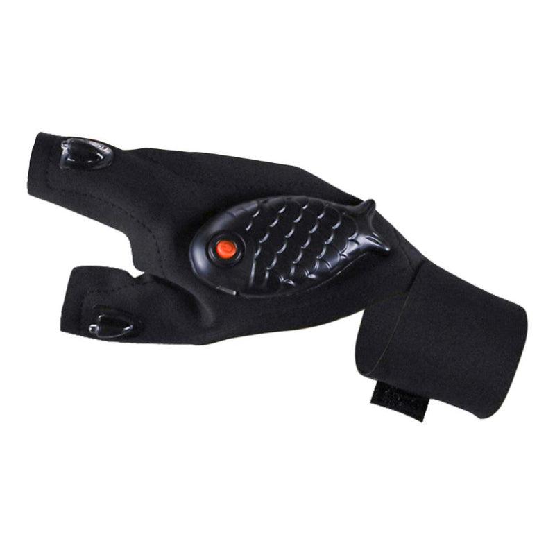 Rechargeable LED Fingerless Fishing Gloves-USA Fish Bait