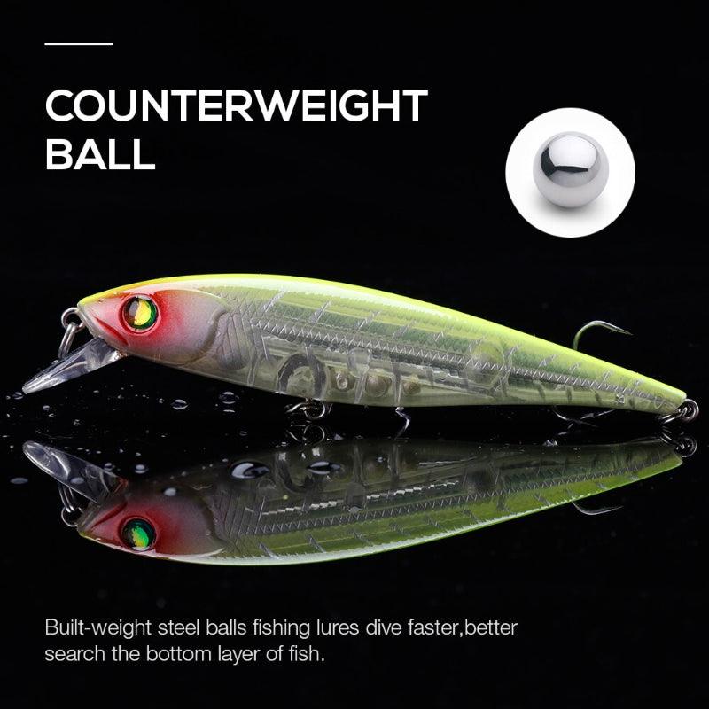Holographic Floating Minnow Crankbait-USA Fish Bait